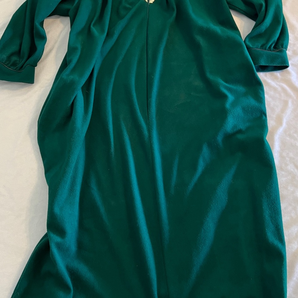 Vintage Amanda Stewart Women Fleece Gown Long Sleeve VTG Retro 80’s 90’s Sleepwe